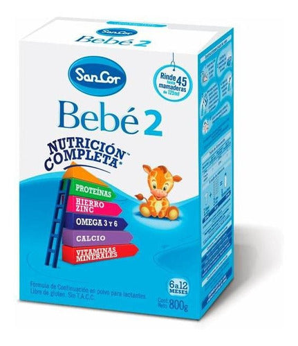 Sancor Pack X 3 Unid Leche En Polvo Bebe 2 Nut 800 Gr 0