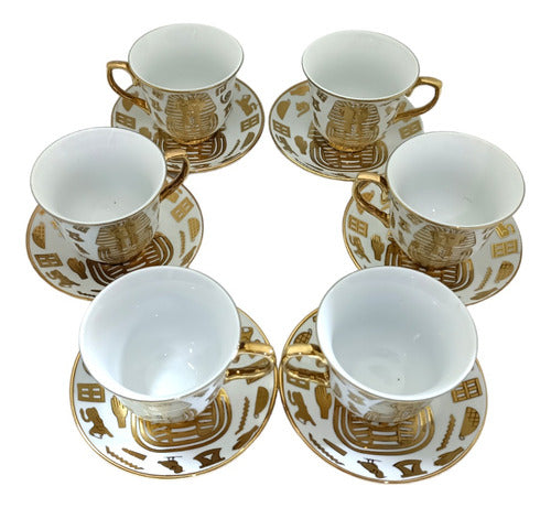 MASR ARTE Egyptian Coffee Set 6 Cups 6 Plates 3