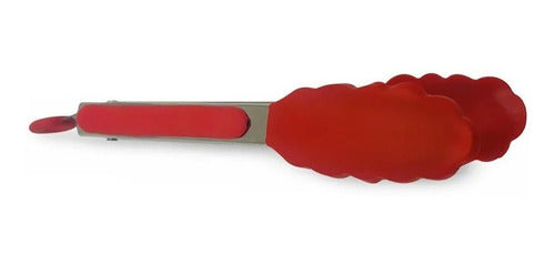 Pinza Multiuso Acero Punta Silicona Parrillera 30 Cm 2