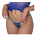 Malena Blue Mesh Thong 0