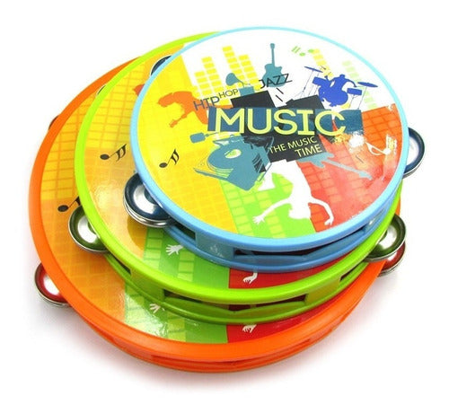 Faydi Musical Set of 3 Large Tambourines 13 to 20 cm for Kids 0