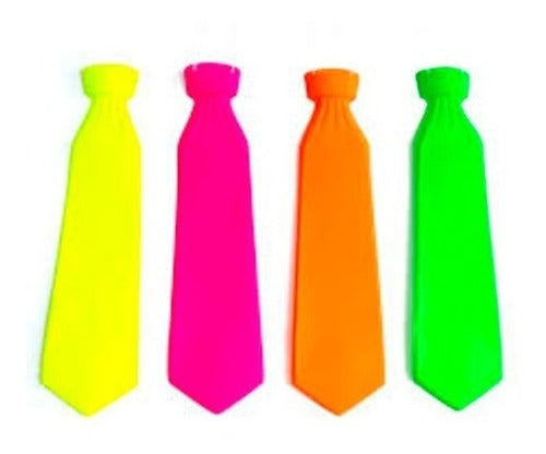 Tienda de fiesta 10 Fluo Plastic Ties 0