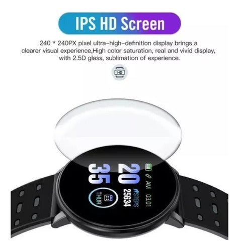 Smartwatch 119+ Plus Intelligent Watch with Blood Pressure Oximeter 46