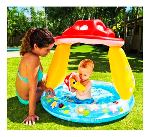 Intex Round Inflatable Pool Multicolor 2