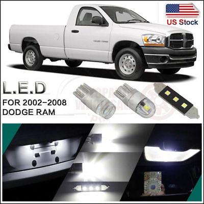 9pcs Blanco Interior Paquete Led Kit De Luces Para Ram 2002- 0