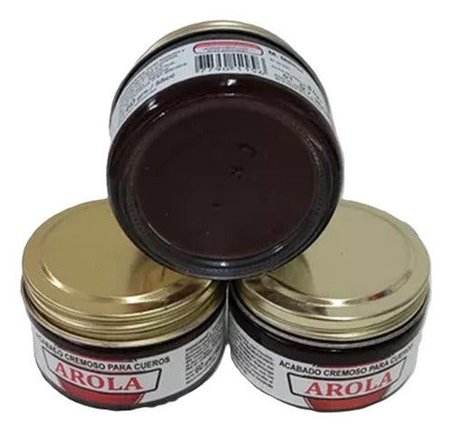 Arola Leather Cream Chocolate Nutrient and Protection 60 cc Tin 6