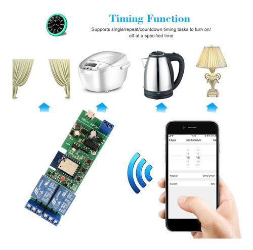 Smart Rele Wifi+rf  2 Canales Para App Tuya / Smartlife 6