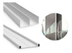 Perfil Superior + Inferior Aluminio 3 Metros Frente Placard 0