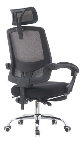 Silla Gerencial LX019 Apoyapies Oficina PC Lumbar Reclinable Mesh 5