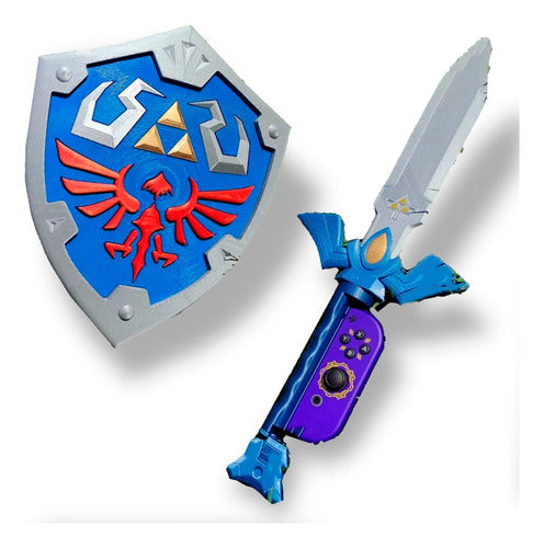 Dekaistore Zelda Nintendo Switch Master Sword and Hylian Shield Joycon Holders 0