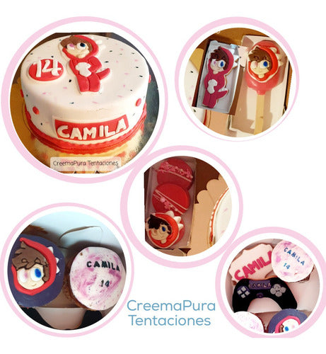 CreemaPura Tentaciones Torta + Cupcakes + Oreos + Cookies + Icepop Combo Box Temático 0