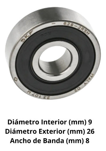 Rodamiento 629 Blindado 2rsh 9x26x8mm Skf 1