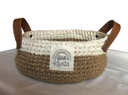 Kenta Jute and Cotton Organizer with Handles 1