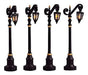 Lemax Christmas Colonial Street Lamp Set of 4 Batteries 3