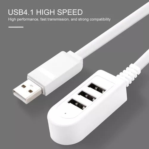 Hub Usb 2.4 Ma 3 Puertos Tipo Mini Zapatilla 1,20 M 3