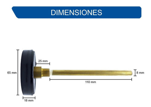 GSA Bimetallic Thermometer for Fryers with 110mm Probe 1