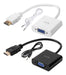 LCS HDMI to VGA + Audio Converter Adapter Full HD 3