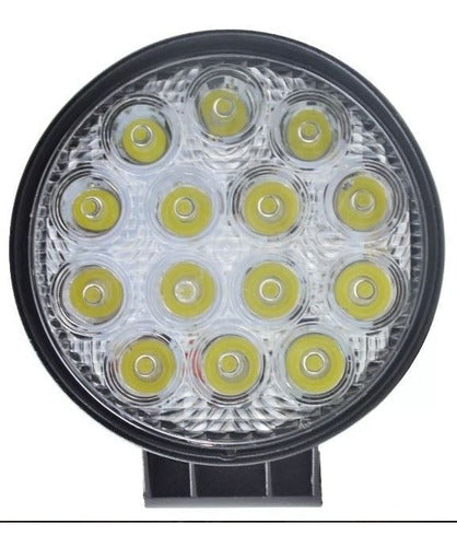 Faro Auxiliar Reflector 4x4 Led Off Road 14 Led 42w Juego X2 1