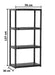 São Bernardo Plastic Shelving Unit with 4 Rigid Modular Shelves 3