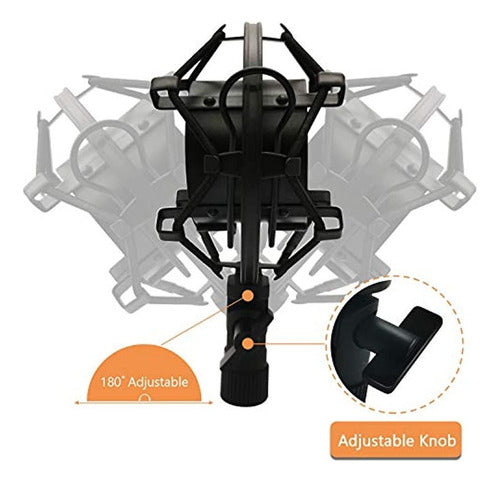 Boseen Micrófono Shock Mount Mic Holder, Suspensión Antivibr 3