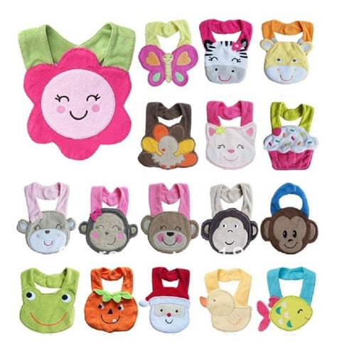 Carter's Animal Shapes Heart Bibs for Baby Boy and Girl Pack of 2 12