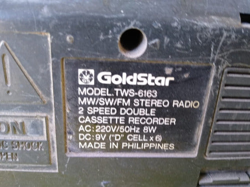 Reproductor Radio Antiguo Goldstar Portátil S/cable 3