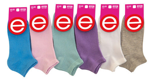 Pack of 6 Short Socks for Women by Elemento Art 101 1