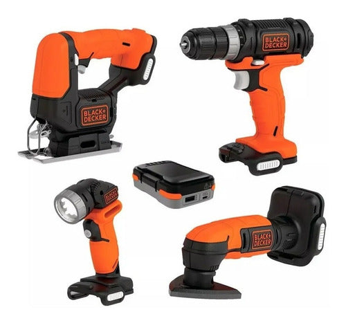 Combo Herramientas A Bateria 12v Project Pack Black + Decker 0