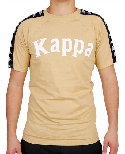 Kappa T-Shirt for Men - Banda Balima Beige-Black 1