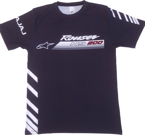 Personalized Black Bajaj Rouser NS 200 Motorcycle T-Shirt 1