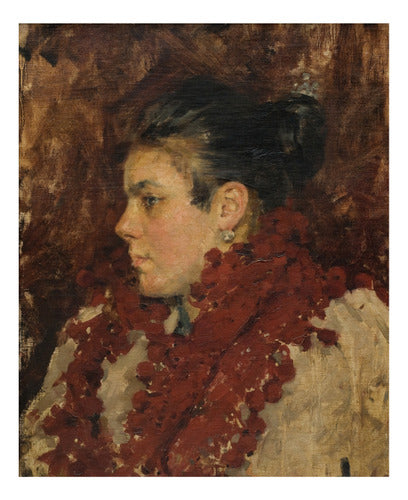 Carlos Federico Sáez - El Chal Rojo - Lámina 45x30 Cm. 0