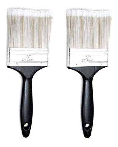 Hometeq 2 Pack 3 Inch Paint Brushes Latex O Pinturas A Base 0