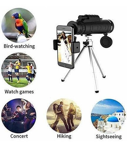 Monocular Hd 40 X 60 Trípode Para Teléfono Prisma Bak4 5