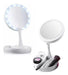 Foldaway Double LED Touch Light USB Makeup Mirror Portable Magnifying 2