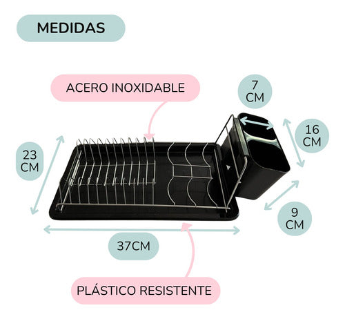 Infinito Market Dish Drainer for Plates, Glasses, Cutlery, and Kitchenware 3