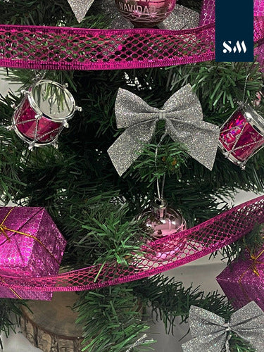 Complete Pink Christmas Tree 50cm with Ornaments 1