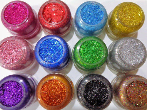 1u Brillo Gel Con Gibre Glitter Maquillaje Artistico Premium 2