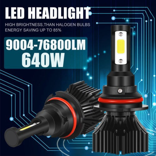 COB Led Kit 640W 76800LM 9004 HB1 Hi/Lo Bulb 1