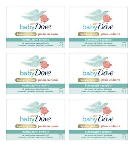 Jabon Dove Baby Humectacion Sensible Pack X6u 0