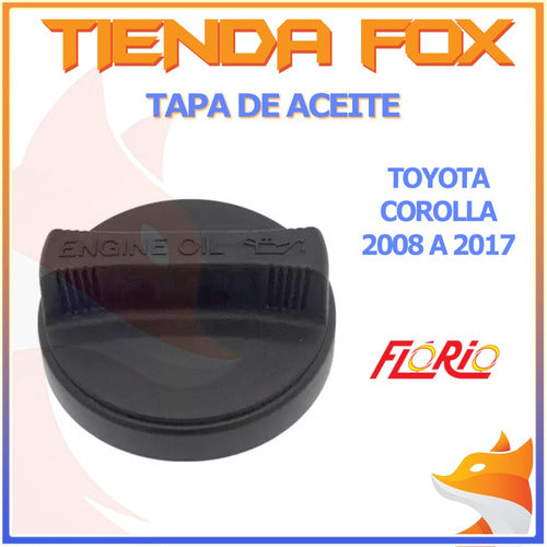 Florio Oil Cap for Toyota Corolla 2008 to 2017 1.8/2.0 1