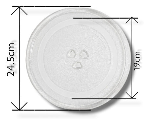 Tedge Microwave Plate 91ml-20r Ml20r 24.5cm Clover Center 0