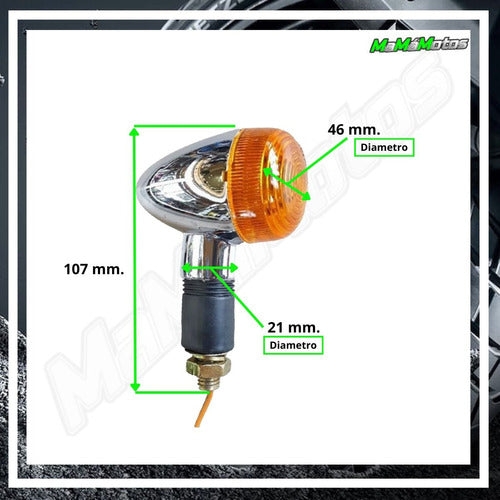 Guiño Giros Farol Choperos Custom 150 200 X Unidad Mmmotos 1