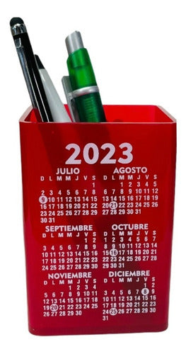 100 Colorful Pen Holders with Logo and 2019 Calendar 22
