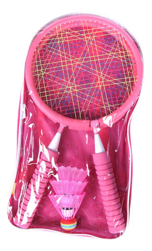 Conjunto De Raquetes Infantis Para Badminton: Diversão Rosa 5