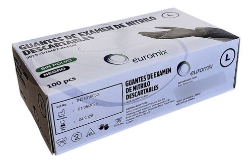 Semperguard Disposable Black Nitrile Gloves - 100 Units 0