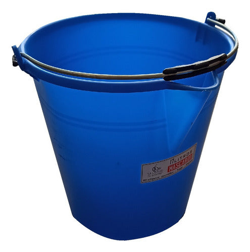 Mascardi 17 Liters Plastic Bucket with Steel Handle x10 2