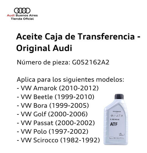 Audi Transfer Case Oil G05-216-2A2 2