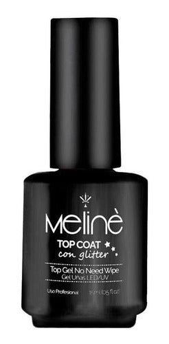 Meliné Top Coat, Base, Top Matte and Top with Glitter UV/LED 1