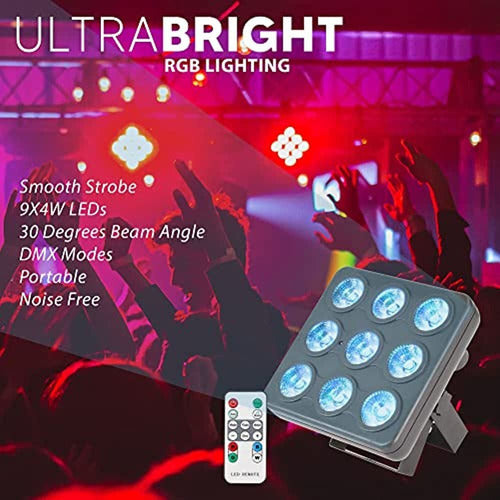 Dragonx Stage Light Dj Lighting Par Lights Flat Slim Rgbw Pa 1