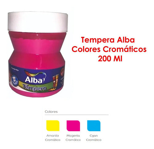 Alba Temperas Potes Colores Cromaticos 200 Ml 1